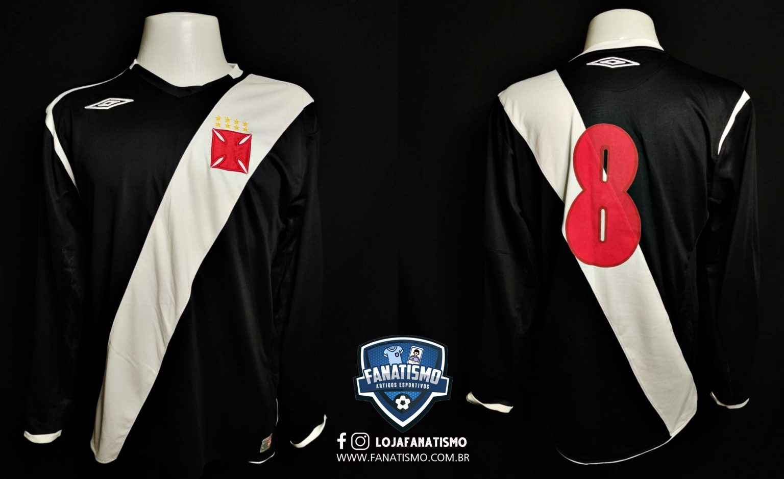 Camisa Do Vasco Oficial I Manga Longa Umbro Diamante G