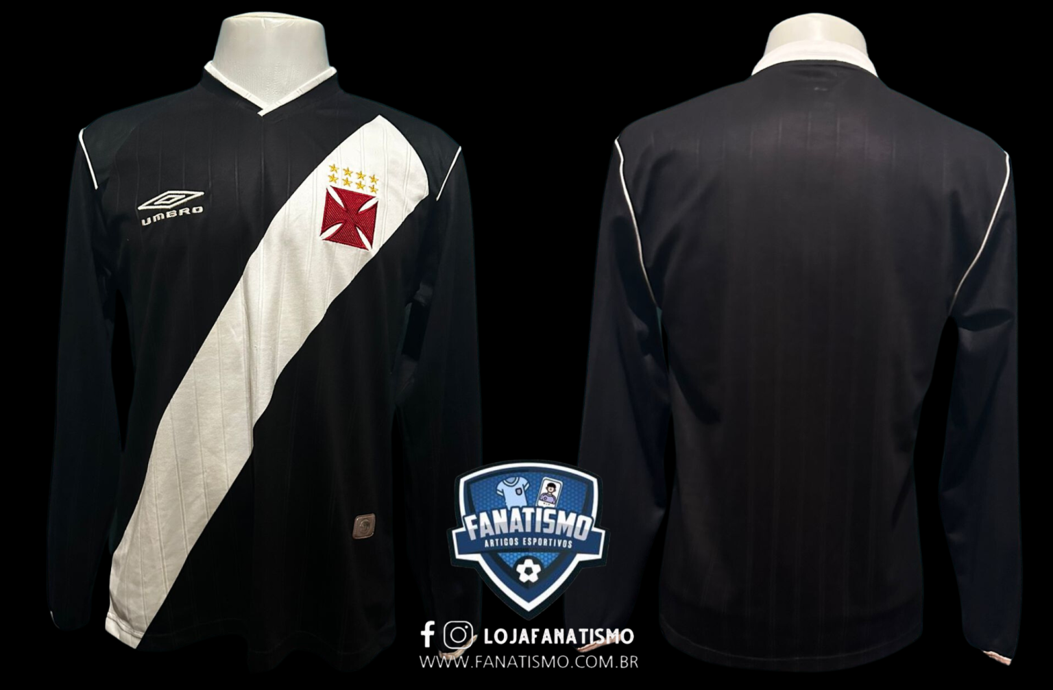 Camisa Do Vasco Oficial I Manga Longa Umbro S N Fanatismo