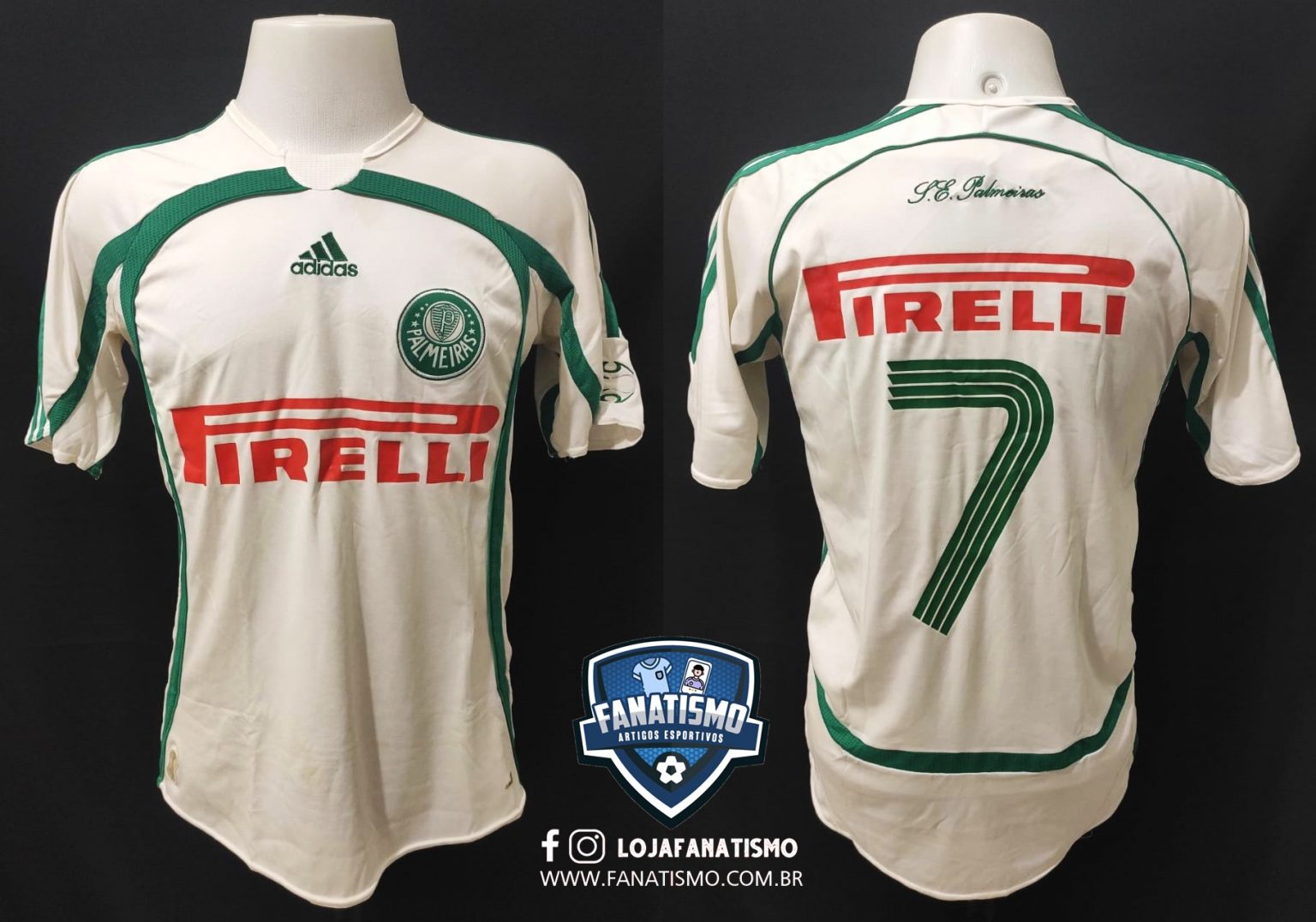 Camisa do Palmeiras Oficial II Adidas 2007 #7 Edmundo M  Fanatismo