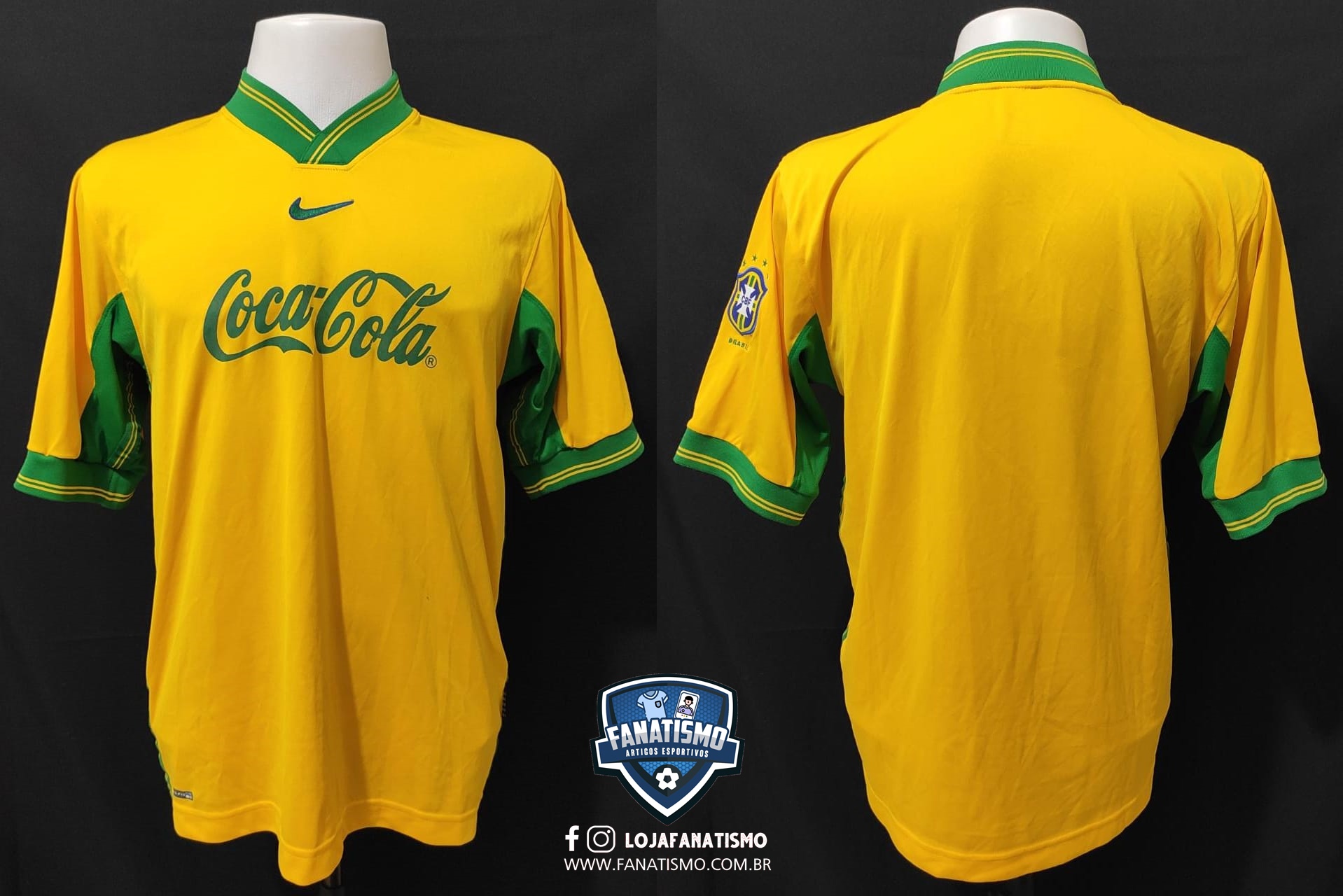 Camisa da Seleção Brasileira Oficial Treino Nike 1998 M - Fanatismo