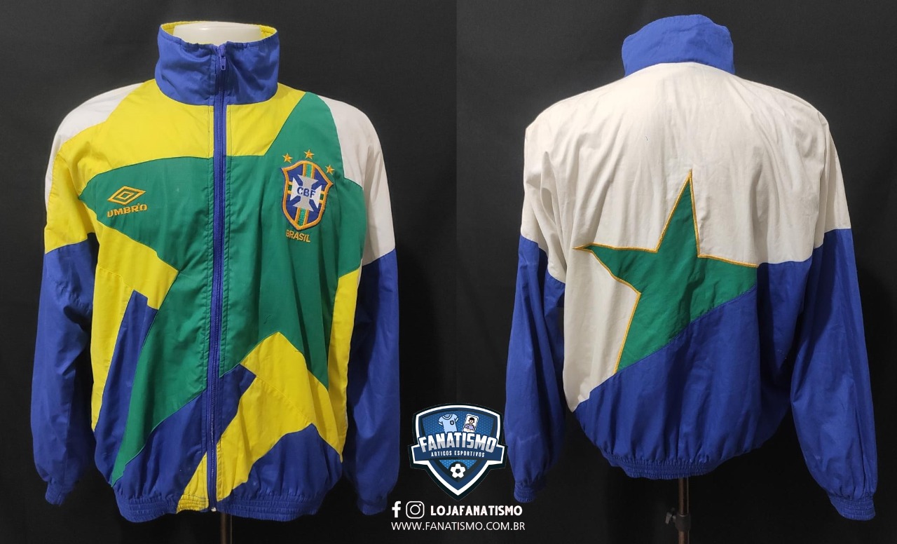 Jaqueta da Seleção Brasileira Oficial Viagem Umbro 1994 - Fanatismo