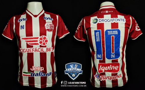 Camisa do Náutico Oficial I NSeis 2021 #10 Jean Carlos Usada em Jogo vs. Vasco P