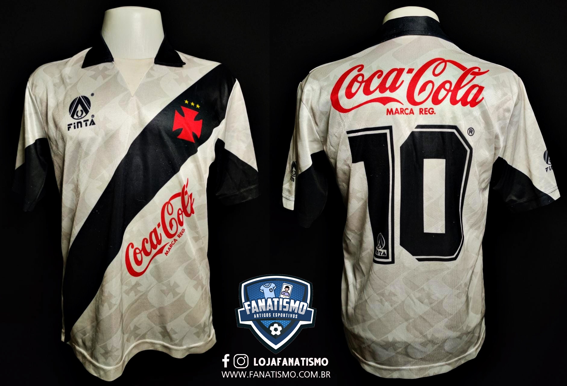 Camisa do Vasco Oficial II Finta 1992 #10 Bebeto