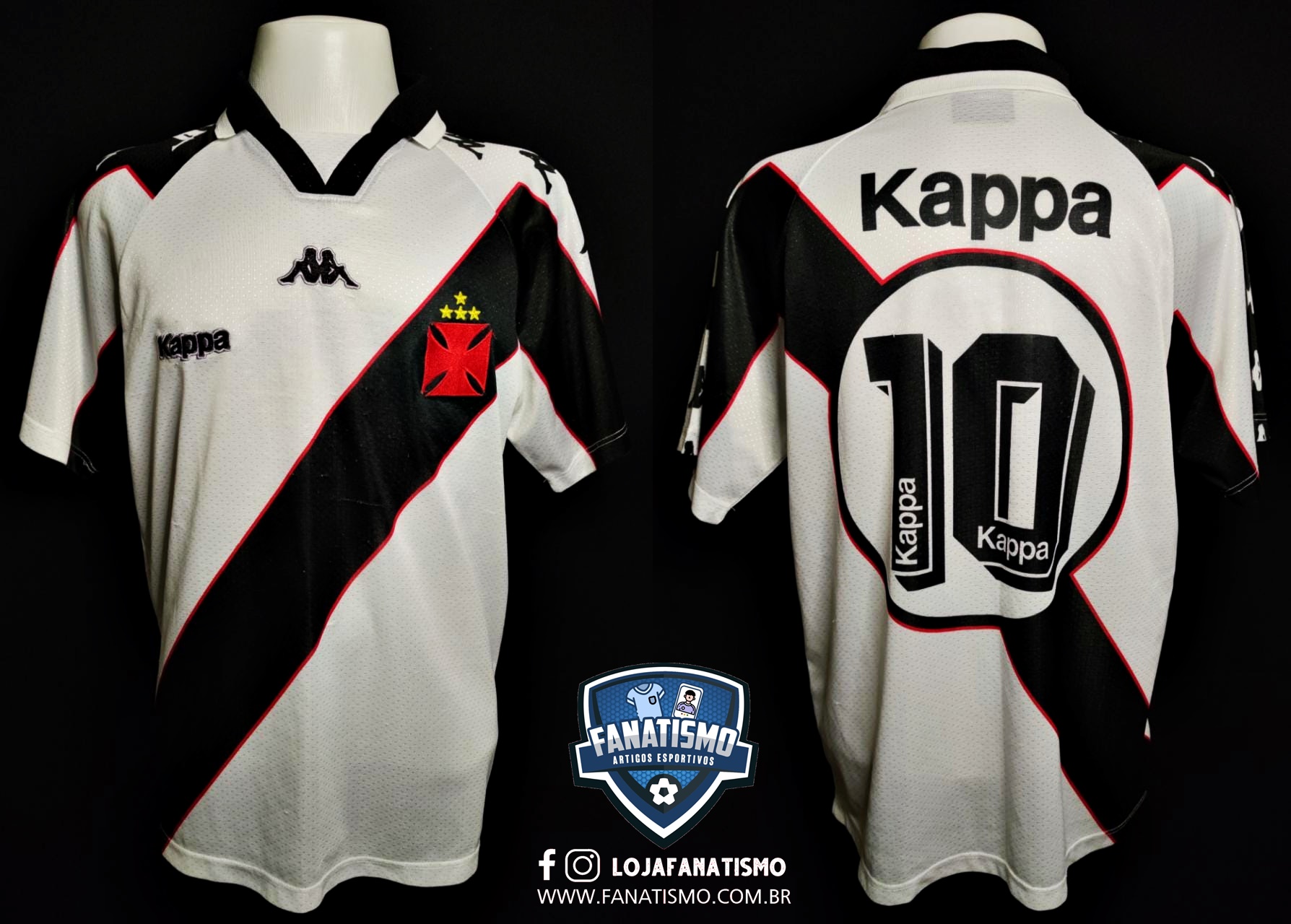 Camisa do Vasco Oficial II Kappa 1997 #10 Edmundo G
