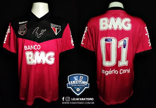 Camisa do São Paulo Oficial Goleiro Rosa Reebok 2011 #01 Rogério Ceni G
