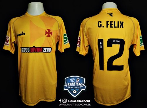 Camisa do Vasco Oficial Goleiro Transição Diadora 2018 #12 G. Félix Usada vs. Flu G