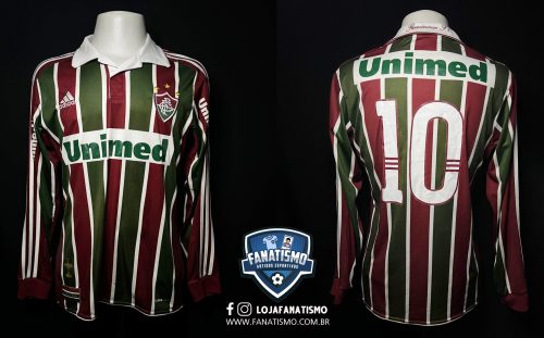 Camisa do Fluminense Oficial I Manga Longa Adidas 2010 #10 M
