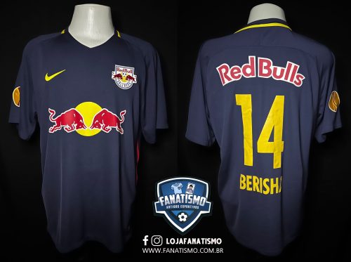 Camisa do Red Bull Salzburg Oficial I Nike 2017/2018 #14 Berisha - Europa League GG