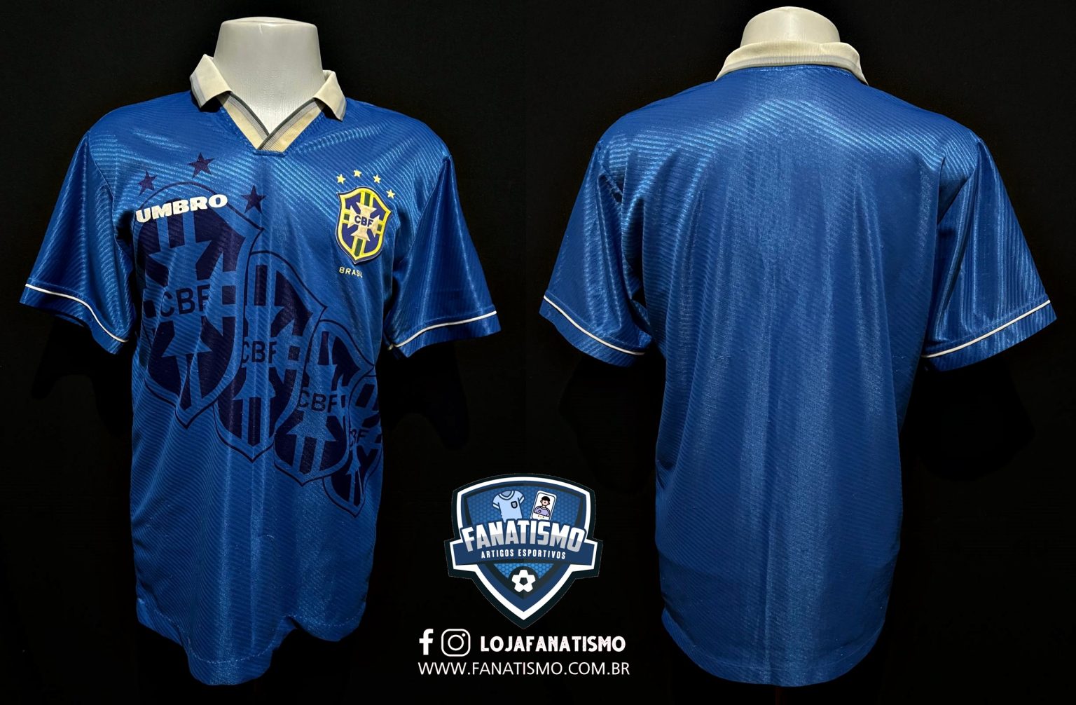 Uniforme (Camisa + Short) da Seleção Brasileira Oficial II Umbro 1994 G Fanatismo