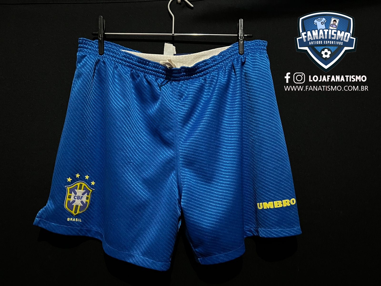 Uniforme (Camisa + Short) da Seleção Brasileira Oficial II Umbro 1994 G -  Fanatismo