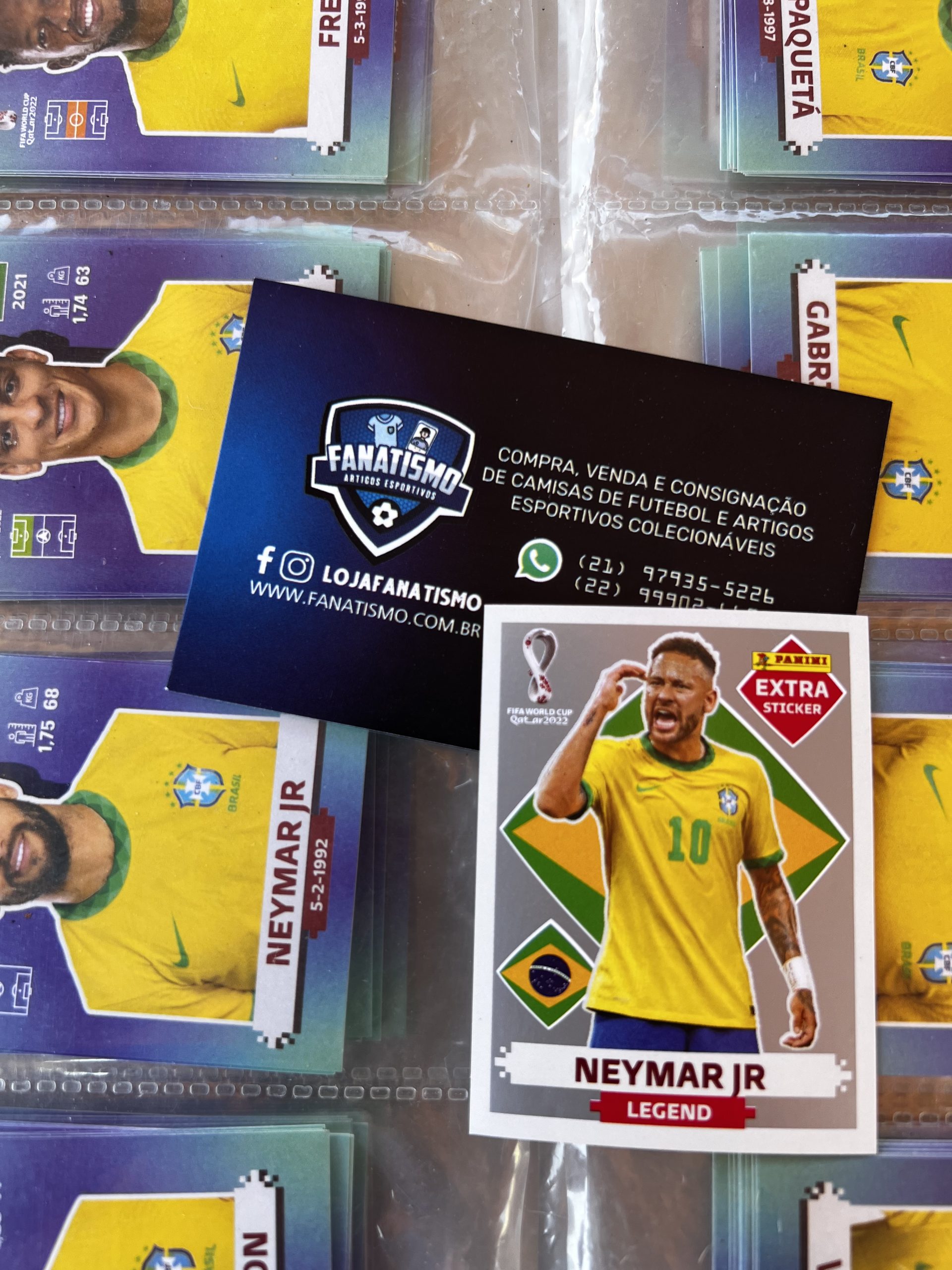 Neymar Jr. Figurinha Extra Legend Original Prata Copa Qatar