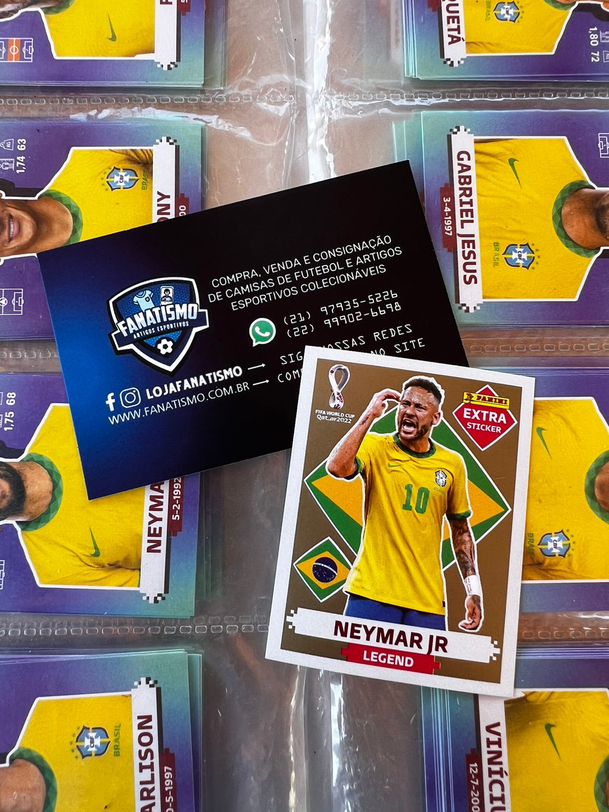 NEYMAR JUNIOR OURO (Gold) - EXTRA LEGEND (Brasil) - Figurinha Original -  Não