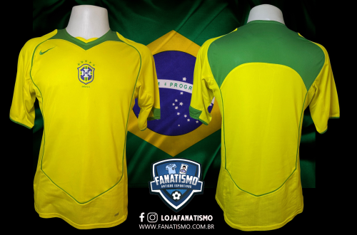 Camisa da Seleção Brasileira Oficial I Nike 2004/2005 S/Nº M