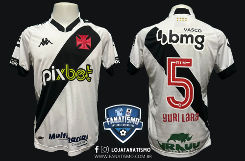 Camisa do Vasco Oficial II Kappa 2022 #5 Yuri Lara Usada em Jogo M
