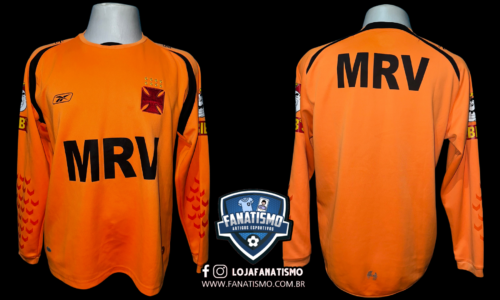 Camisa do Vasco Oficial Goleiro Manga Longa Laranja Reebok 2008 S/Nº G