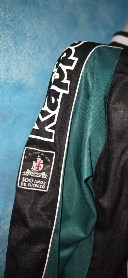 Camisa do Vasco Oficial Goleiro Manga Longa Kappa 1998 #1 Carlos Germano Usada em Jogo GG - Imagem 3