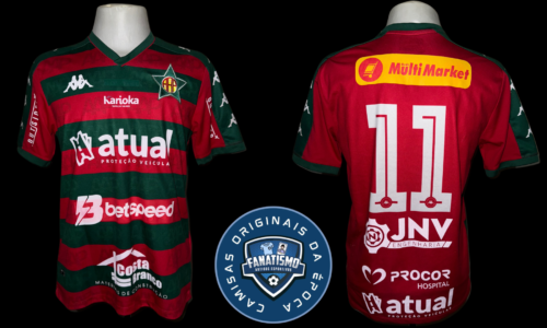 Camisa da Portuguesa/RJ Oficial II Kappa 2024 #11 Lucas Santos Usada em Jogo vs. Vasco M