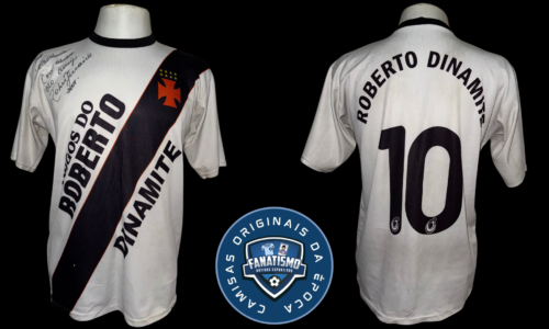 Camisa do Vasco Amigos do Roberto Dinamite Autografada