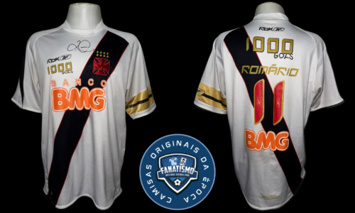 Camisa do Vasco Oficial II Reebok 2007 #11 Romário '1000 Gols' GG