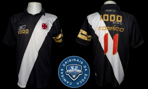 Camisa do Vasco Oficial I Reebok 2007 #11 Romário '1000 Gols - Versão Jogos Internacionais' G
