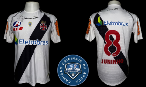 Camisa do Vasco Oficial II Penalty 2011 #8 Juninho Pernambucano Autografada M
