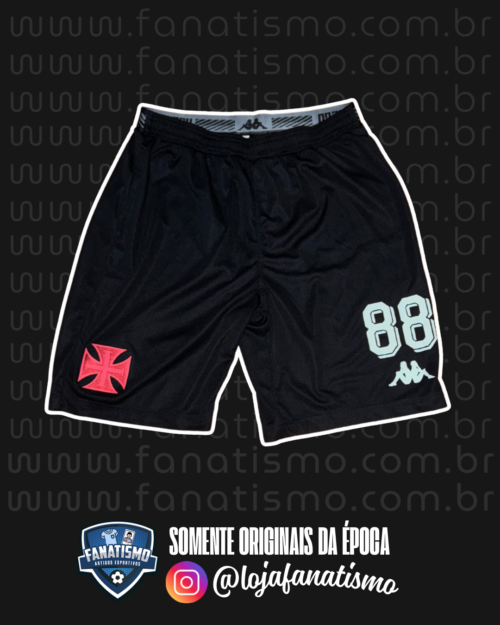 Short/Calção do Vasco Oficial I Kappa 2023 #88 Barros Usado em Jogo M