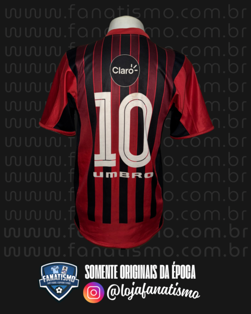 Camisa do Athletico/PR Oficial I Umbro 2004 #10 M - Image 2