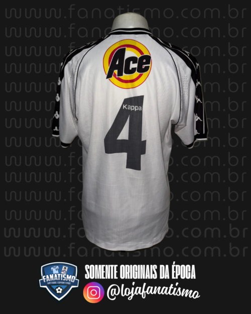 Camisa do Vasco Oficial II Kappa 1999/2000 #4 Usada em Jogo Autografada G - Image 2