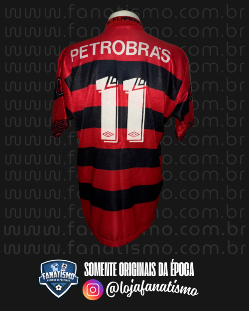 Camisa do Flamengo Oficial I Umbro 1995 #11 Romário De Jogo SG - Imagem 2