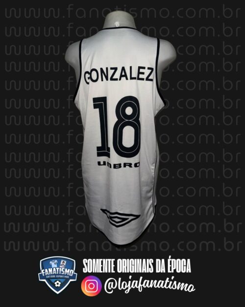 Camiseta do Vasco Oficial II Basquete Umbro 2003/2004 #18 Gonzalez Usada em Jogo GG - Image 2