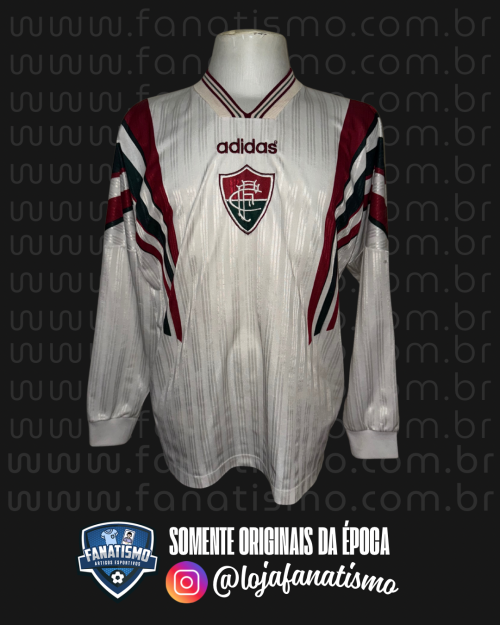 Camisa do Fluminense Oficial II Manga Longa Adidas 1996 #6 Usada em Jogo G