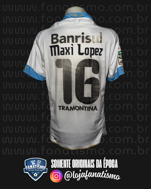 Camisa do Grêmio Oficial II Puma 2009 #16 Maxi Lopez Usada em Jogo vs. Cruzeiro na Libertadores - Imagem 2