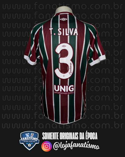 Camisa do Fluminense Oficial I Umbro 2025 #3 Thiago Silva Usada em Jogo vs. Vasco G - Imagem 2