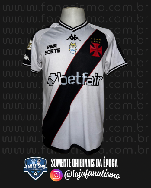 Camisa do Vasco Oficial II Kappa 2025 #25 Hugo Moura Usada em Jogo Único M