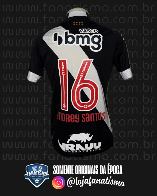 Camisa do Vasco Oficial I Kappa 2022 #16 Andrey Santos Usada em Jogo M - Imagem 2