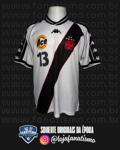 Camisa do Vasco Oficial II Futsal Kappa 2000 #13 Schumacher Usada em Jogo Liga Futsal G