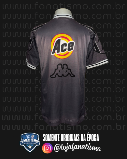 Camisa do Vasco Oficial Treino Cinza Kappa 1999/2000 M - Imagem 2