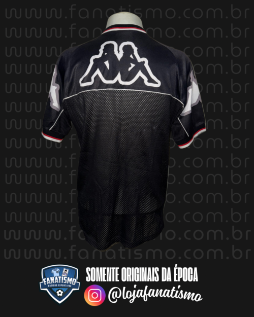 Camisa do Vasco Oficial Treino Preta Kappa 1998 G - Imagem 2