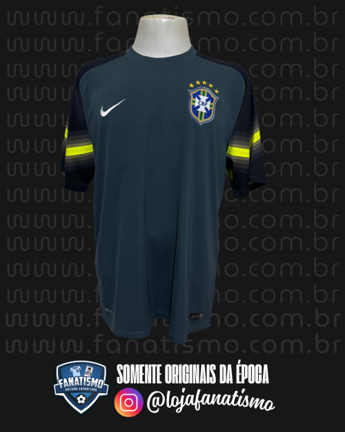 Camisa da Seleção Brasileira Oficial Goleiro Nike 2014 S/Nº GG