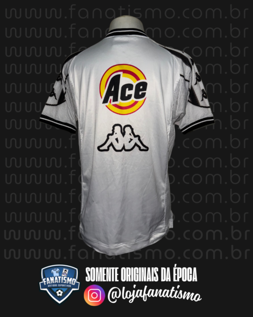 Camisa do Vasco Oficial Treino Branca Kappa 1999/2000 G - Imagem 2