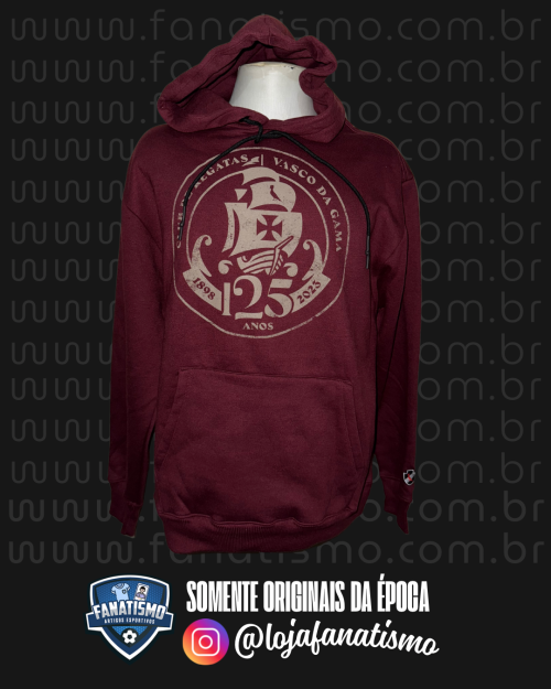 Hoodie de Moletom do Vasco Oficial Reserva ‘125 Anos’ Exclusivo GG