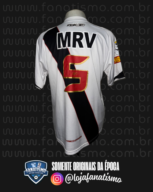 Camisa do Vasco Oficial II Reebok 2008 #5 Usada em Jogo G - Imagem 2
