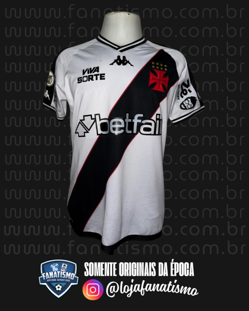 Camisa do Vasco Oficial II Kappa 2024 #32 Rojas Usada em Jogo M