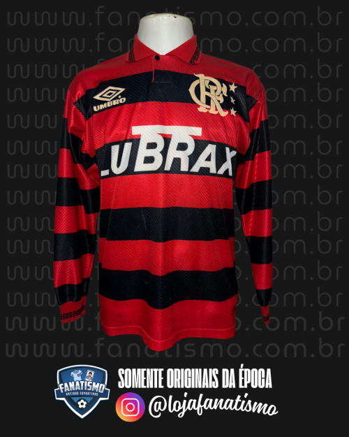 Camisa do Flamengo Oficial I Manga Longa Umbro 1994/1995 #11 Romário G