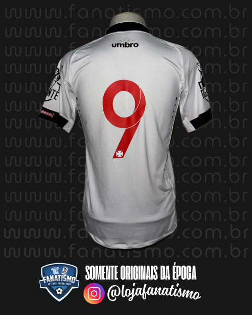 Camisa do Vasco Oficial II Umbro 2016 #9 Riascos Usada em Jogo M - Imagem 2
