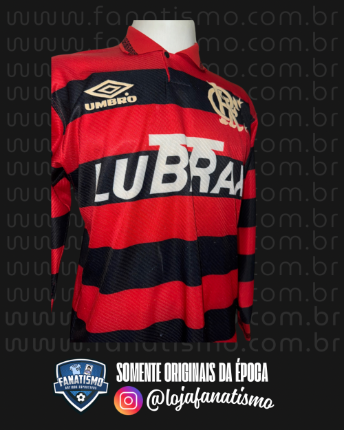 Camisa do Flamengo Oficial I Manga Longa Umbro 1994/1995 #11 Romário G - Imagem 3