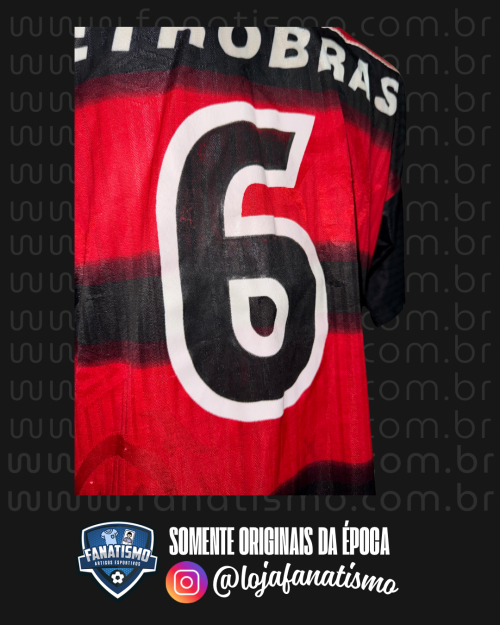 Camisa do Flamengo Oficial I Umbro 1997 #6 Athirson Usada em Jogo AXL - Imagem 5