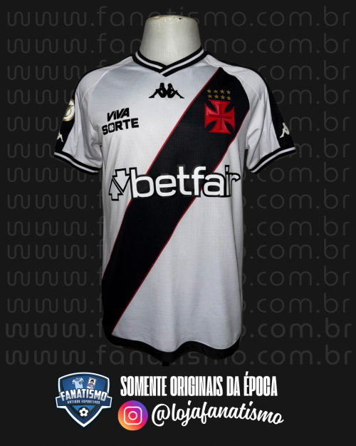 Camisa do Vasco Oficial II Kappa 2024 #66 Leandrinho Usada em Jogo M