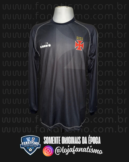 Camisa do Vasco Oficial Manga Longa Goleiro Preta Transição Diadora 2018 Nova G