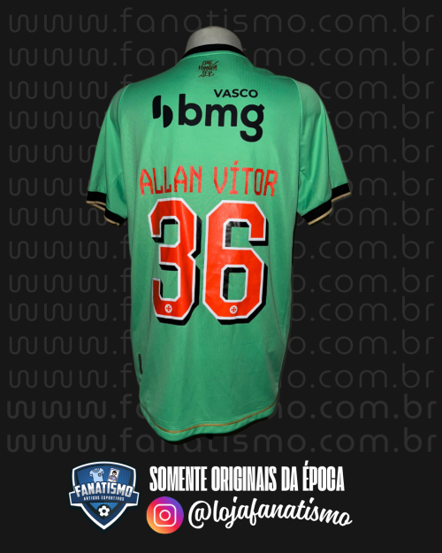 Camisa do Vasco Oficial Goleiro Verde Kappa 2023/2024 #36 Allan Vitor Preparada G - Imagem 2